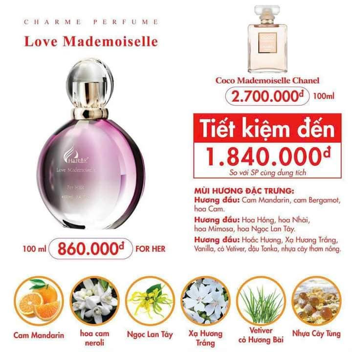 Nước Hoa Nữ Charme Love Mademoiselle 100ml