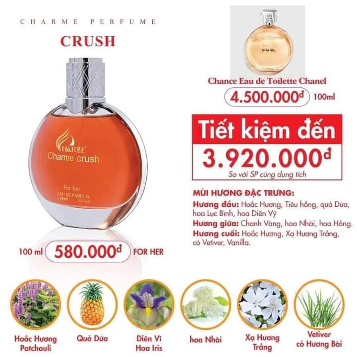 Nước Hoa Nữ Charme Crush 100ml