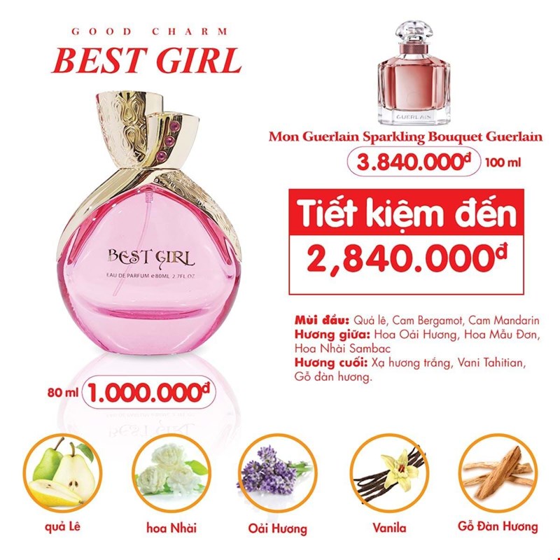 Nước Hoa Nữ Charme Best Girl 80ml