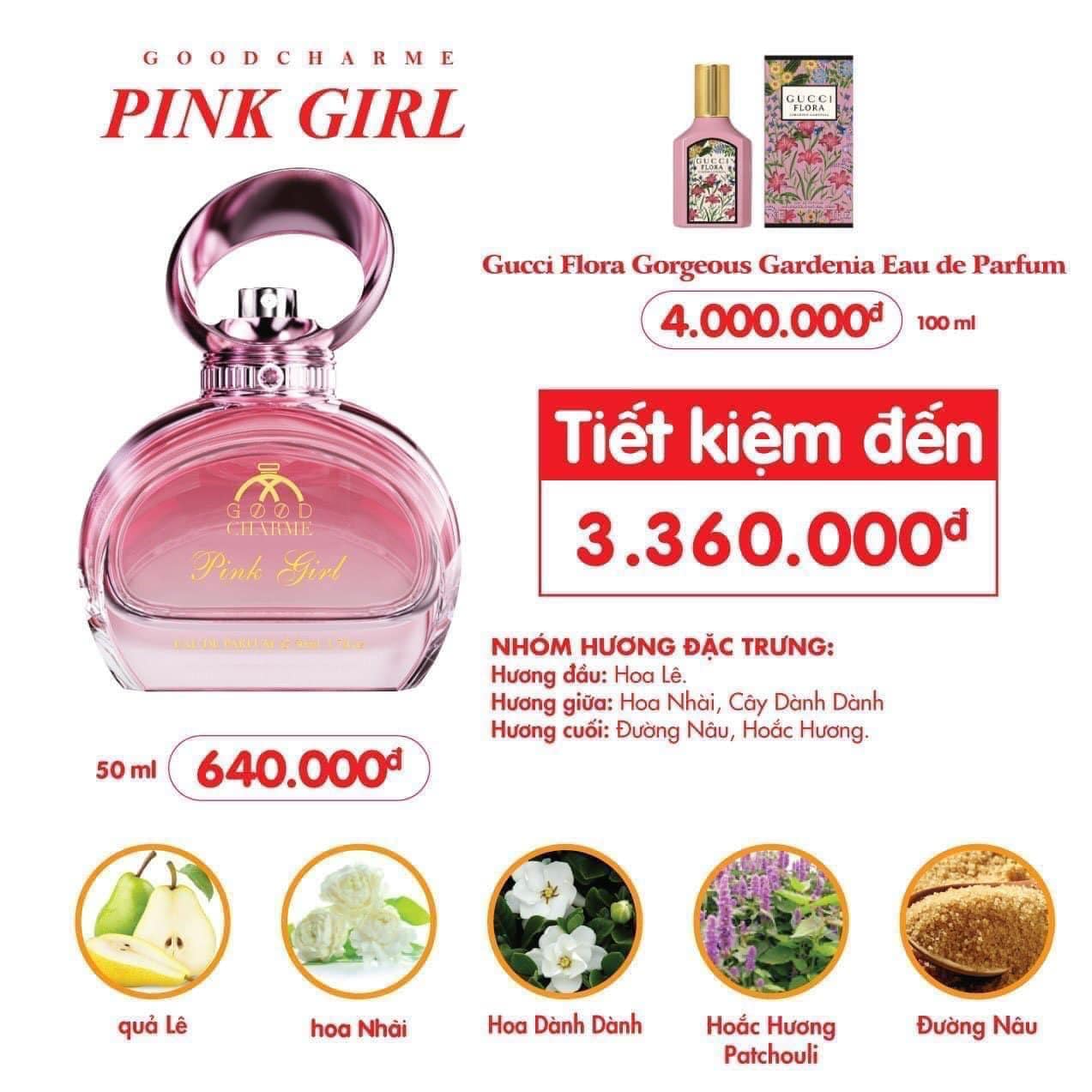 Nước Hoa Nữ Charme Pink Girl 50ml