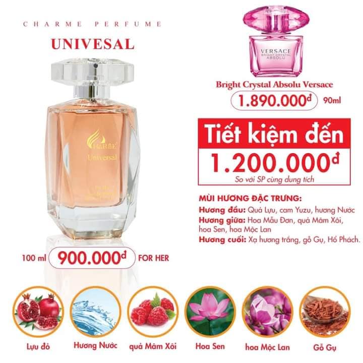 Nước Hoa Nữ Charme Universal 100ml