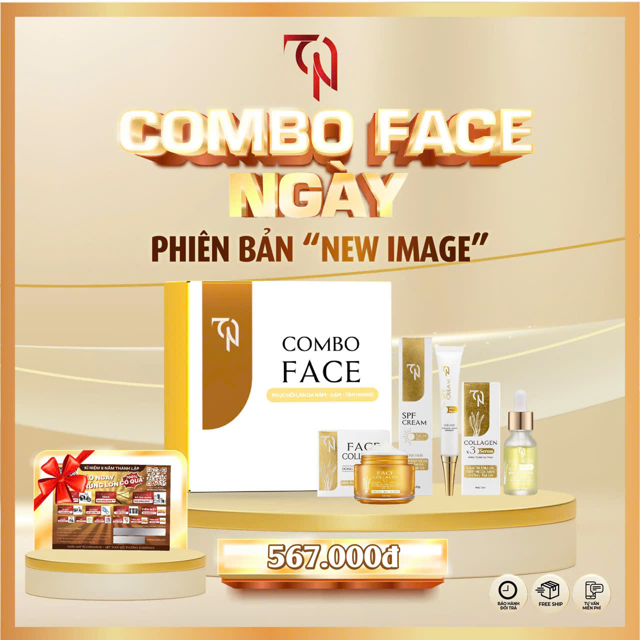 Combo Face ngày Đông Trùng Hạ Thảo - Mỹ phẩm Đông Anh [Tặng Thẻ Cào]