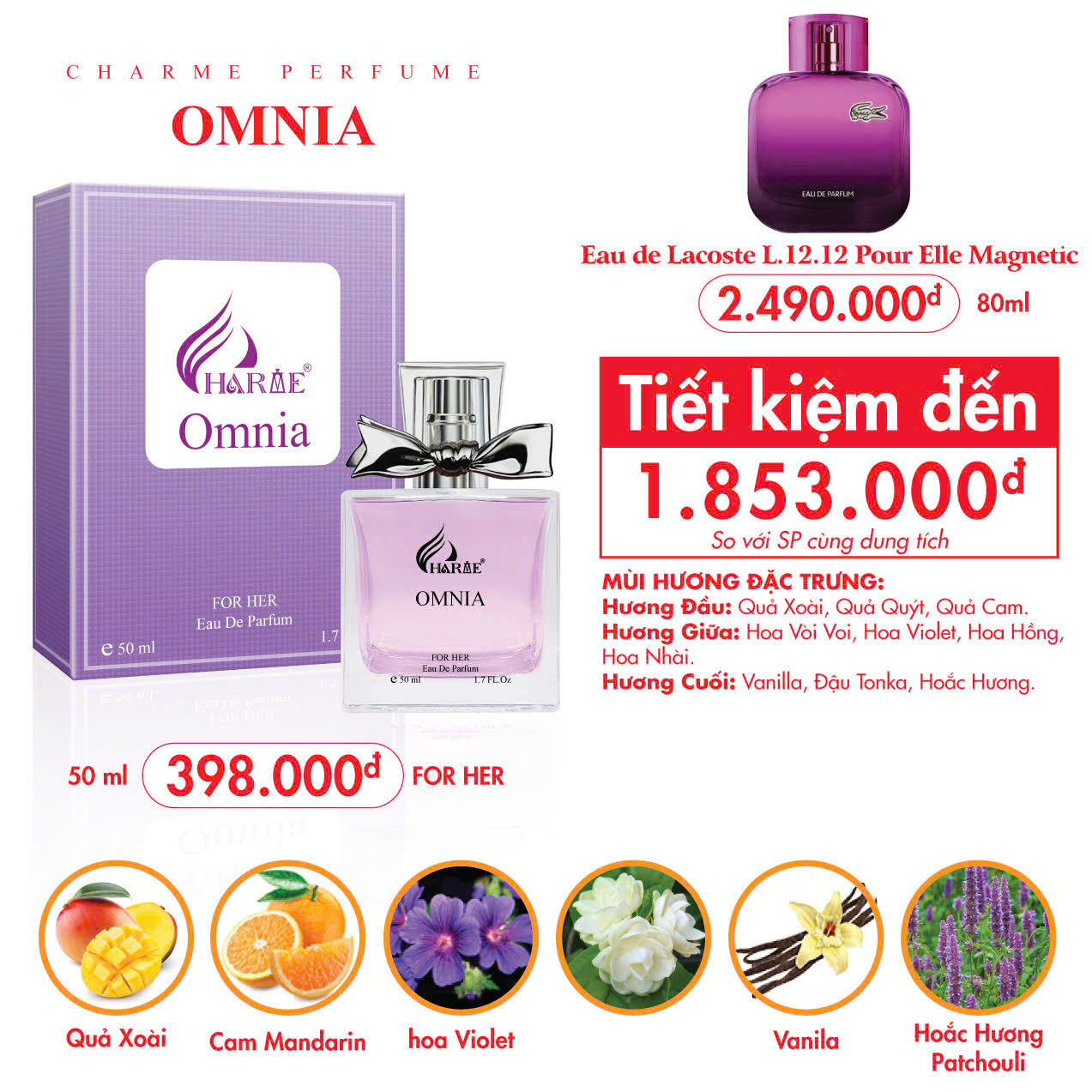 Nước Hoa Nữ Charme Omnia Crystal 50ml