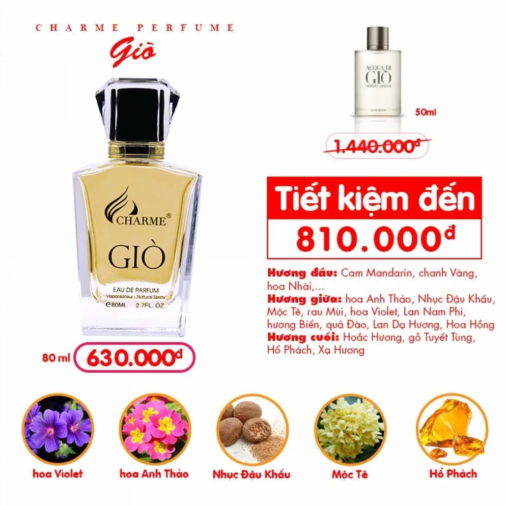 Charme Giò với kiểu dáng sang trọng, mạnh mẽ.