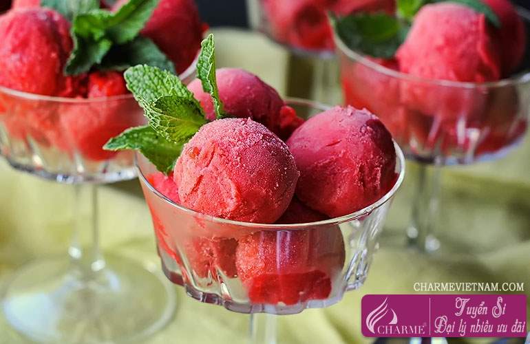 Kem Sorbet cầu vồng